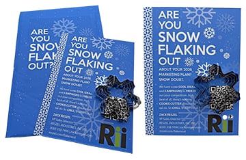 SNOWFLAKING Out Sample Campaign Unit With Blue Paper Stock and Snowflake Cookie Cutters as Components